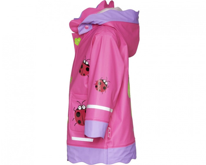 regenjas lieveheersbeestje roze meisjes maat 86