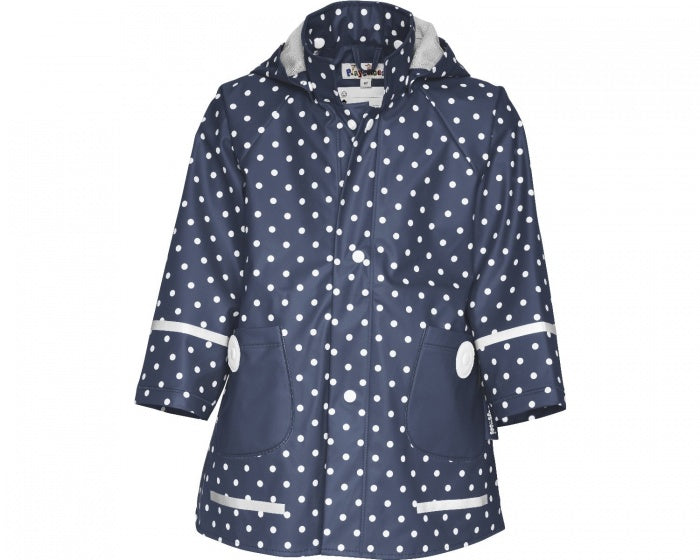regenjas met stippen navy junior maat 104