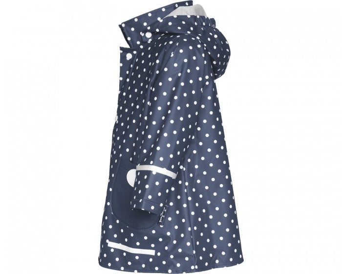 regenjas met stippen navy junior maat 104