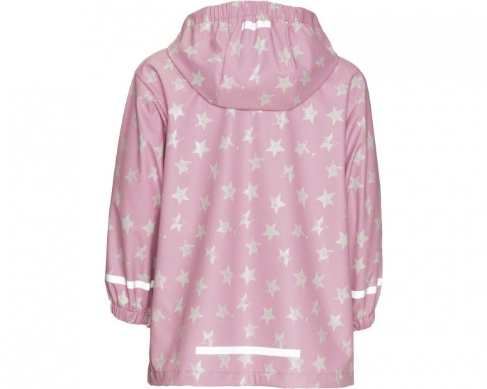 regenjas sterretjes roze junior maat 140