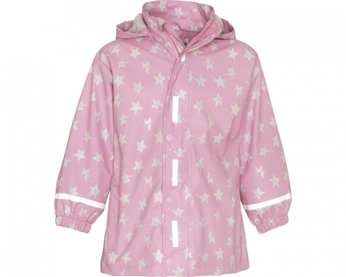 regenjas sterretjes roze junior maat 140