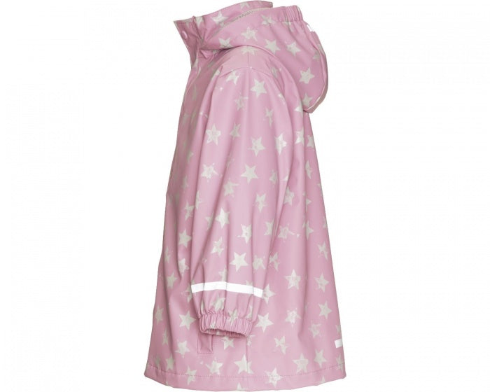 regenjas sterretjes roze junior maat 140
