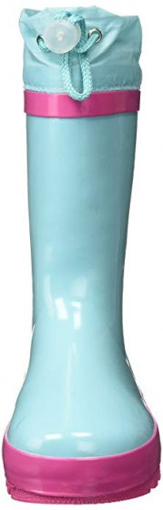 regenlaarzen basic streep turquoise maat 34/35
