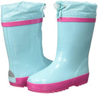 regenlaarzen basic streep turquoise maat 34/35