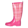 regenlaarzen geruit rubber dames roze maat 36