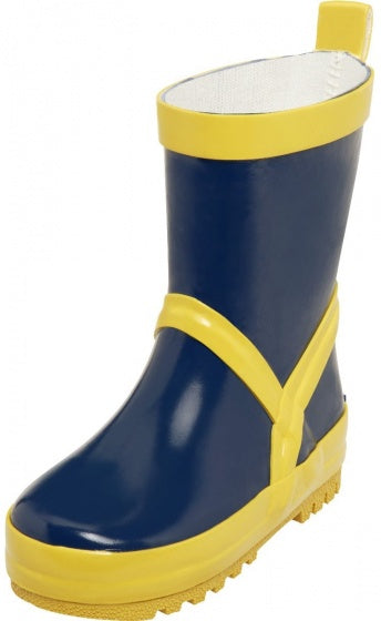 regenlaarzen marineblauw/geel maat 24/25