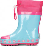 regenlaarzen Uil maat 22/23 lichtblauw/roze