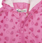 regenoveral Harten meisjes roze maat 86