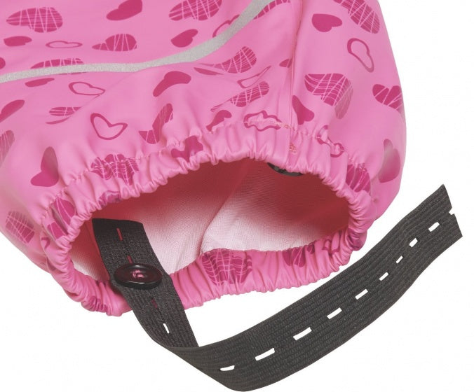 regenoveral Harten meisjes roze maat 74