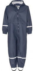 regenoveral met capuchon jongens donkerblauw maat 74