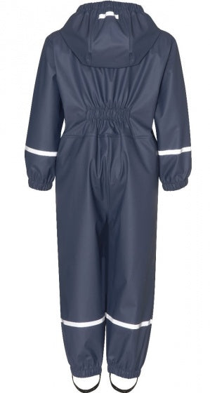 regenoveral met capuchon jongens donkerblauw maat 110