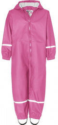 regenoveral met capuchon meisjes roze maat 80