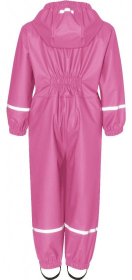 regenoveral met capuchon meisjes roze maat 80