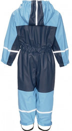 regenoveral fleecevoering jongens blauw maat 80