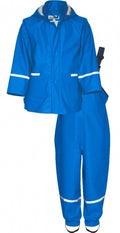 regenpak tweedelig Basic junior blauw maat 80