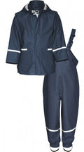 regenpak tweedelig Basic junior navy maat 74