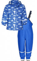 regenpak tweedelig Haai junior blauw maat 92