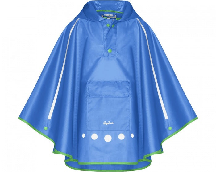 regenponcho opvouwbaar blauw junior maat S