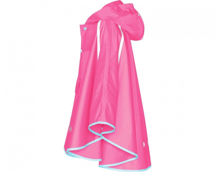 regenponcho opvouwbaar roze junior maat XL