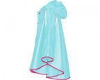 regenponcho opvouwbaar turquoise junior maat M