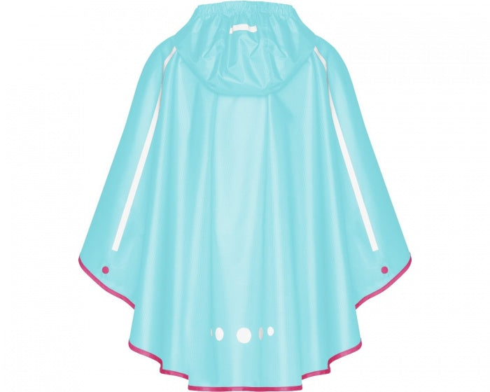 regenponcho opvouwbaar turquoise junior maat M