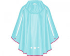 regenponcho opvouwbaar turquoise junior maat S