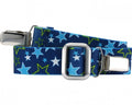 riem elastisch met clip blauw sterren junior maat 2