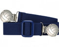 riem elastisch met voetbalclip navy junior maat 2