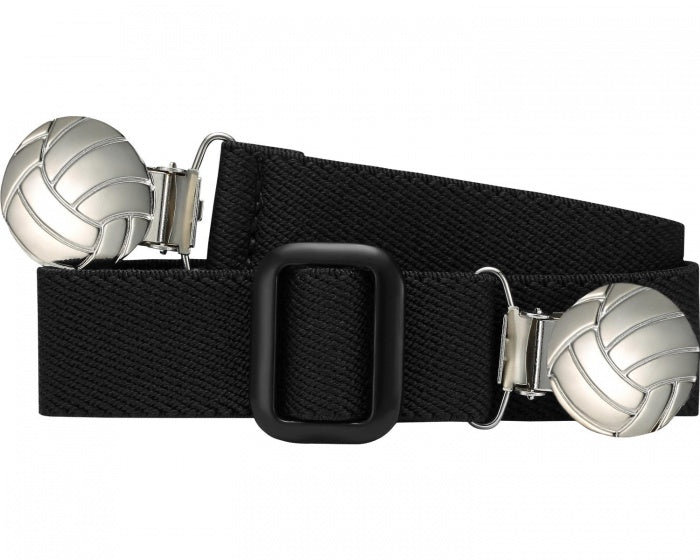 riem elastisch met voetbalclip zwart junior maat 1
