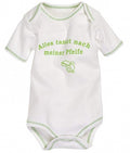 Playshoes Romper korte mouw junior katoen beige/groen mt 50/56
