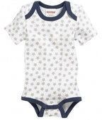 Playshoes Romper Sterren korte mouw blauw/beige 2 stuks mt 50/56