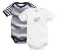 romper Walvis korte mouw navy/wit 2 stuks mt 50/56