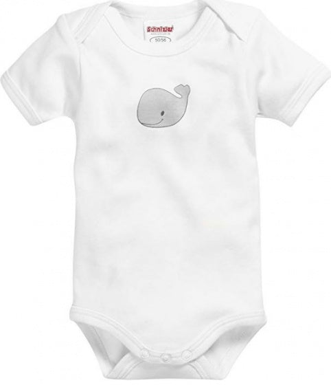 Playshoes Romper Walvis korte mouw rood/wit 2 stuks mt 50/56