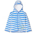 Schnizler vest/jack velours junior blauw mt 68