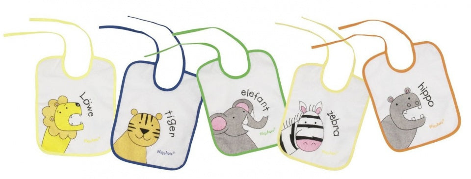 slabbetjes jungle dieren 5 stuks