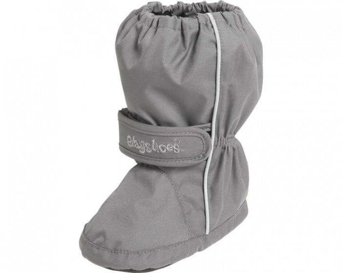 snowboots Thermo Bootie met klittenband junior grijs maat 22/23