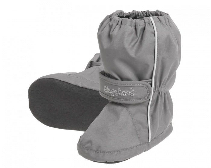 snowboots Thermo Bootie met klittenband junior grijs maat 22/23