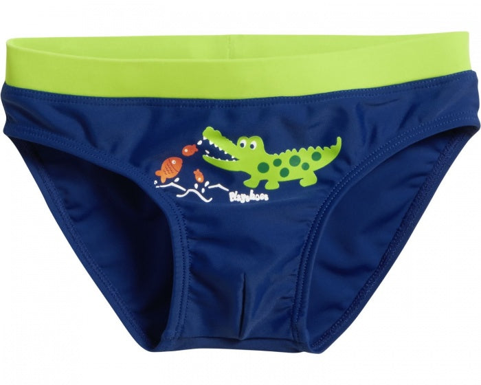 zwembroek UV-werend Krokodil blauw maat 134/140