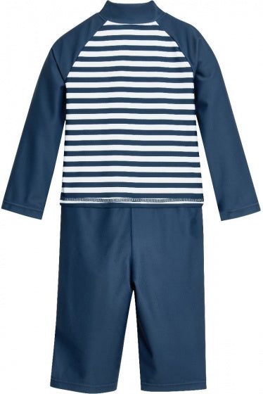zwempak junior polyamide marineblauw maat 98/104