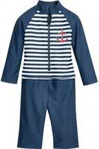 zwempak junior polyamide marineblauw maat 98/104