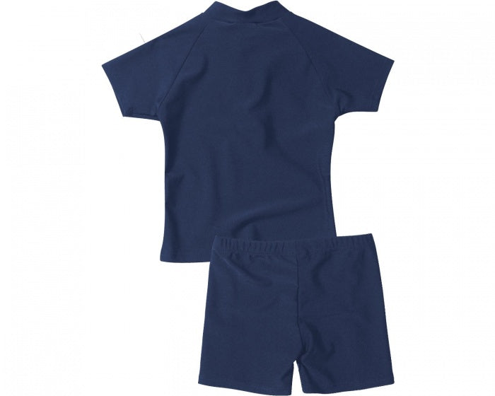 zwempak UV-werend blauw jongens maat 98/104