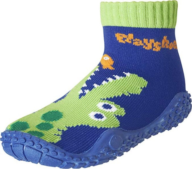 zwemsokken junior krokodil blauw maat 22/23