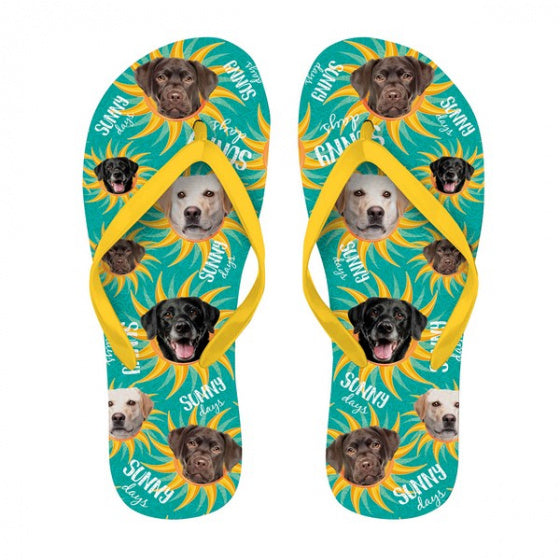 teenslippers Labrador rubber groen/geel maat 40-42