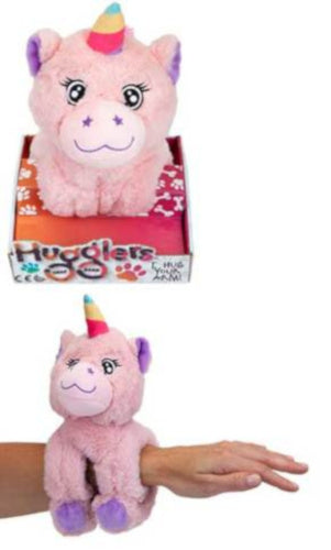 knuffelarmband Unicorn meisjes 28 cm pluche roze