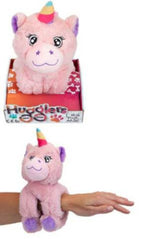 knuffelarmband Unicorn meisjes 28 cm pluche roze