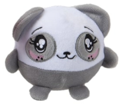 knuffel Squishimi muis junior pluche 9 cm grijs/wit