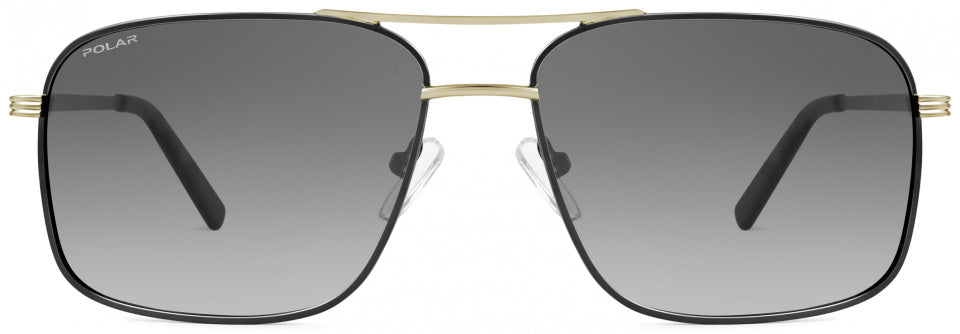 zonnebril Aviator 672 gepolariseerd Cat. 4 RVS goud/zwart