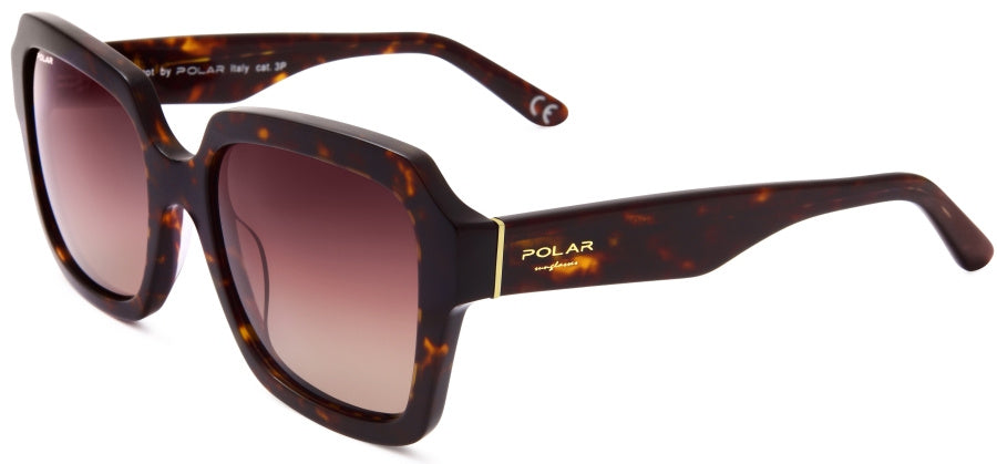 zonnebril Daisy dames gepolariseerd Cat. 4 bruin roze