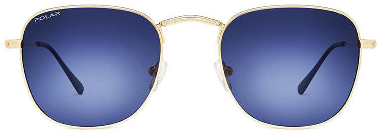zonnebril Detroit gepolariseerd Cat. 4 RVS goud/blauw
