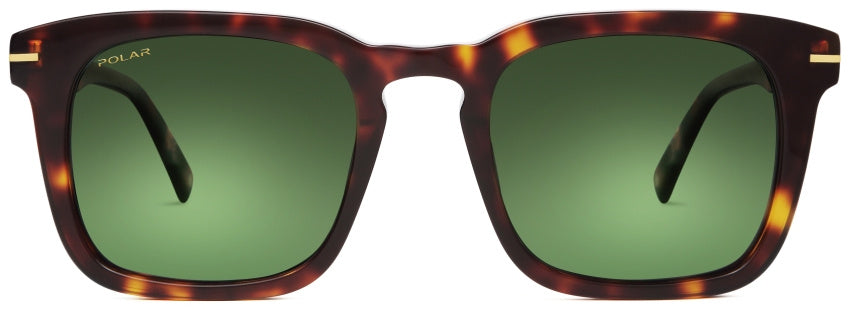 zonnebril Gold 103 unisex cat. 4 vierkant bruin/groen